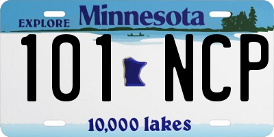 MN license plate 101NCP