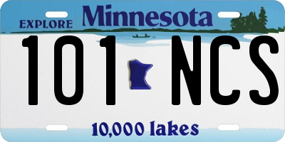 MN license plate 101NCS