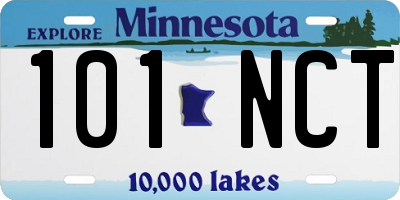 MN license plate 101NCT