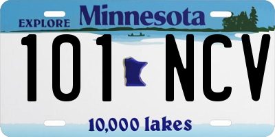 MN license plate 101NCV