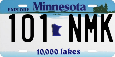 MN license plate 101NMK