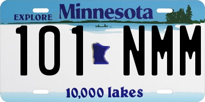 MN license plate 101NMM