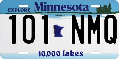 MN license plate 101NMQ