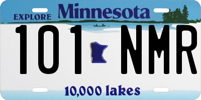MN license plate 101NMR
