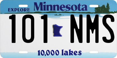 MN license plate 101NMS