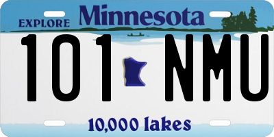 MN license plate 101NMU
