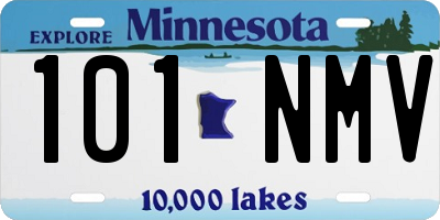 MN license plate 101NMV