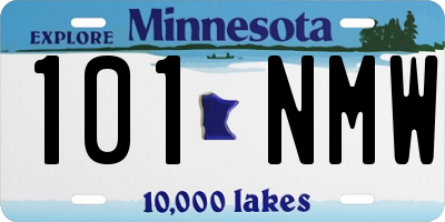 MN license plate 101NMW