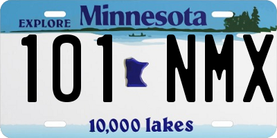 MN license plate 101NMX