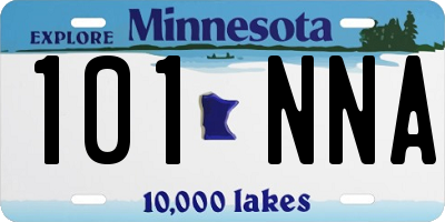 MN license plate 101NNA