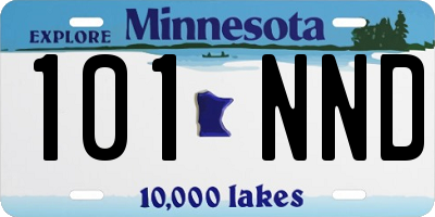 MN license plate 101NND