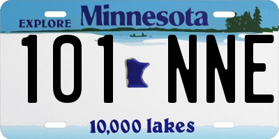 MN license plate 101NNE