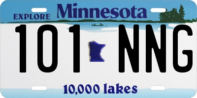 MN license plate 101NNG
