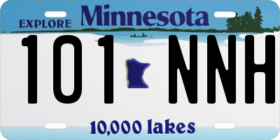 MN license plate 101NNH