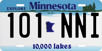 MN license plate 101NNI