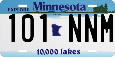 MN license plate 101NNM