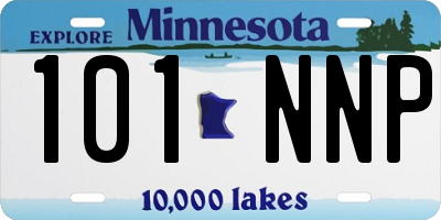 MN license plate 101NNP