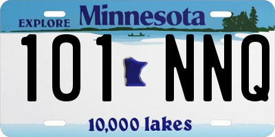 MN license plate 101NNQ