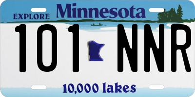 MN license plate 101NNR