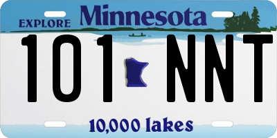 MN license plate 101NNT