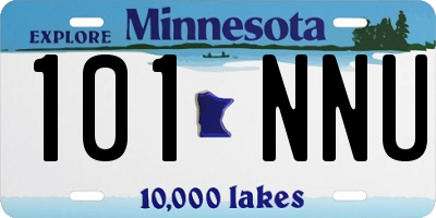 MN license plate 101NNU