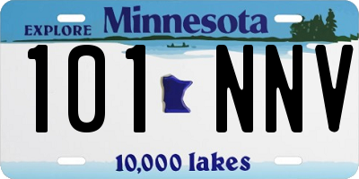 MN license plate 101NNV