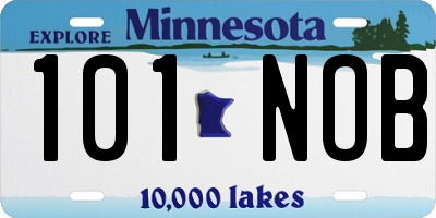 MN license plate 101NOB