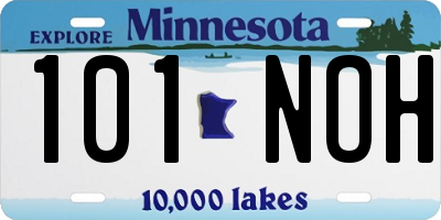 MN license plate 101NOH