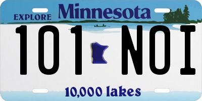 MN license plate 101NOI