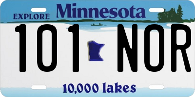 MN license plate 101NOR