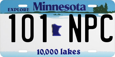 MN license plate 101NPC