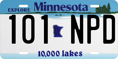 MN license plate 101NPD