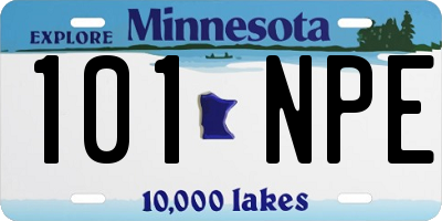 MN license plate 101NPE