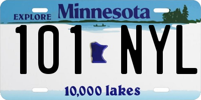 MN license plate 101NYL