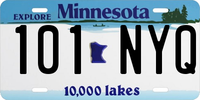 MN license plate 101NYQ