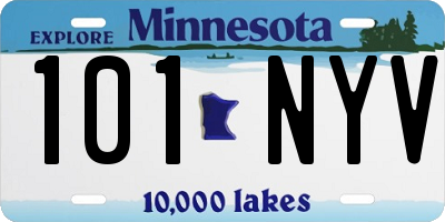 MN license plate 101NYV