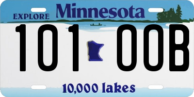 MN license plate 101OOB