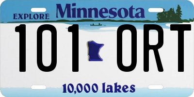 MN license plate 101ORT