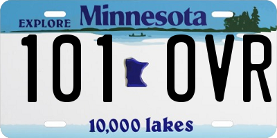 MN license plate 101OVR