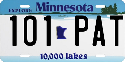 MN license plate 101PAT