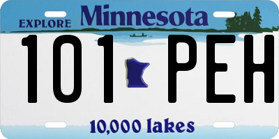 MN license plate 101PEH