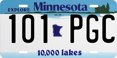 MN license plate 101PGC