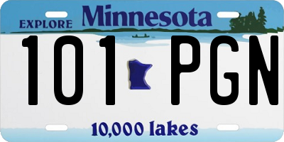MN license plate 101PGN