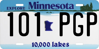 MN license plate 101PGP
