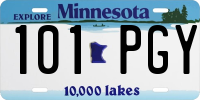 MN license plate 101PGY