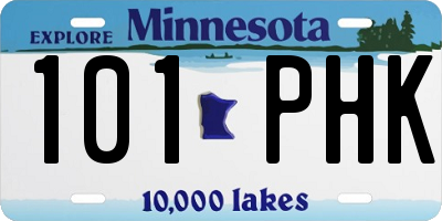 MN license plate 101PHK