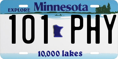 MN license plate 101PHY