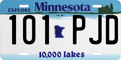 MN license plate 101PJD
