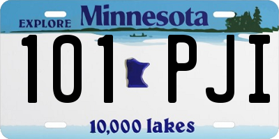 MN license plate 101PJI