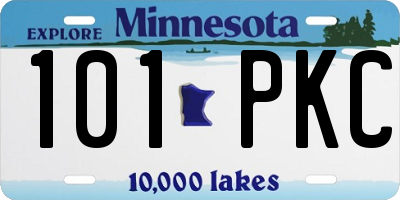MN license plate 101PKC